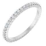 14K White 3/8 CTW Natural Diamond Eternity Band Size 7