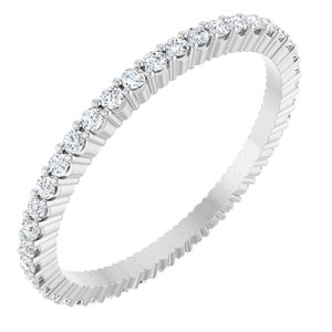 14K White 3/8 CTW Natural Diamond Eternity Band Size 7