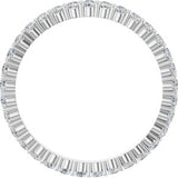 14K White 5/8 CTW Natural Diamond Eternity Band Size 7