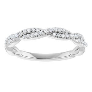 Platinum 1/5 CTW Natural Diamond Band for 6.5 mm Round Ring