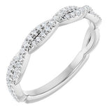 Platinum 1/5 CTW Natural Diamond Band for 6.5 mm Round Ring