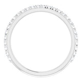 14K White 1/4 CTW Natural Diamond Band for 6.5 mm Round Ring