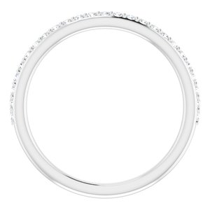 Platinum 1/5 CTW Natural Diamond Band for 6x6 mm Cushion Ring