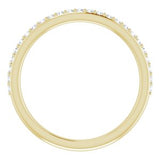 14K Yellow 1/5 CTW Natural Diamond Band for 6x6 mm Cushion Ring