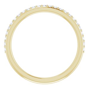 14K Yellow 1/5 CTW Natural Diamond Band for 6x6 mm Cushion Ring