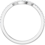 Platinum 1/8 CTW Natural Diamond Contour Band