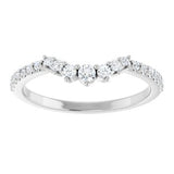 Platinum 1/5 CTW Natural Diamond Contour Band