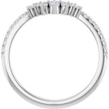 Platinum 1/5 CTW Natural Diamond Contour Band