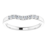 14K White 1/6 CTW Natural Diamond Band