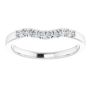 14K White 1/6 CTW Natural Diamond Band