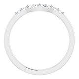 14K White 1/6 CTW Natural Diamond Band