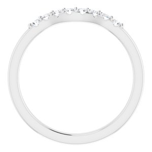 14K White 1/6 CTW Natural Diamond Band