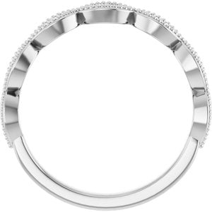 14K White 1/8 CTW Natural Diamond Anniversary Band