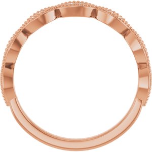 14K Rose 1/8 CTW Natural Diamond Anniversary Band