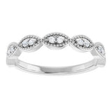 14K White 1/8 CTW Natural Diamond Anniversary Band