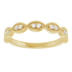 14K Yellow 1/8 CTW Natural Diamond Anniversary Band