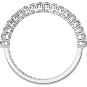 14K White 1/3 CTW Natural Diamond Anniversary Band