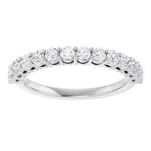 14K White 3/4 CTW Natural Diamond Anniversary Band