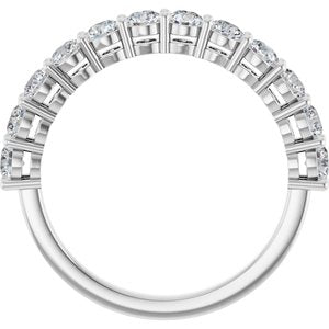 14K White 1 CTW Natural Diamond Anniversary Band