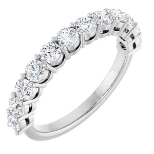 14K White 1 CTW Natural Diamond Anniversary Band