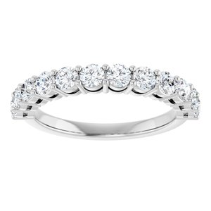 14K White 1 CTW Natural Diamond Anniversary Band