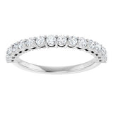 14K White 1/2CTW Natural Diamond Anniversary Band