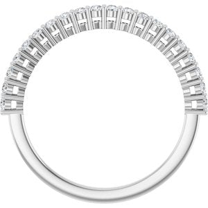 14K White 1/3 CTW Natual Diamond Anniversary Band
