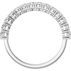 14K White 3/4 CTW Natural Diamond Anniversary Band