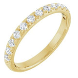14K Yellow 3/8 CTW Natural Diamond Band