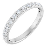 14K White 3/8 CTW Natural Diamond Band