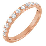 14K Rose 3/8 CTW Natural Diamond Band
