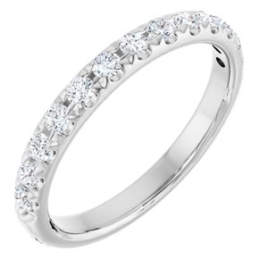 Platinum 3/8 CTW Natural Diamond Band