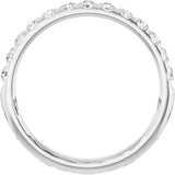 Platinum 3/8 CTW Natural Diamond Band