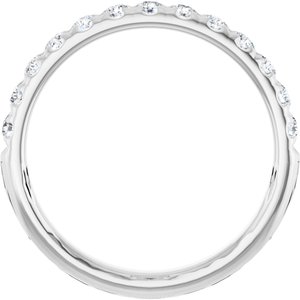 Platinum 3/8 CTW Natural Diamond Band