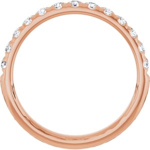 14K Rose 3/8 CTW Natural Diamond Band