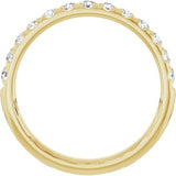 14K Yellow 3/8 CTW Natural Diamond Band