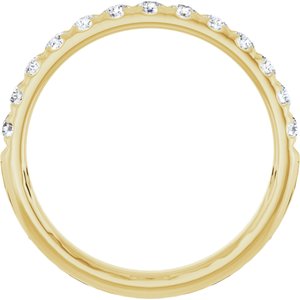 14K Yellow 3/8 CTW Natural Diamond Band