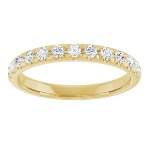 14K Yellow 3/8 CTW Natural Diamond Band