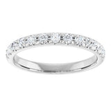 14K White 3/8 CTW Natural Diamond Band