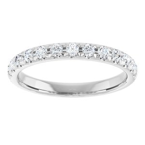 Platinum 3/8 CTW Natural Diamond Band