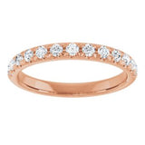 14K Rose 3/8 CTW Natural Diamond Band