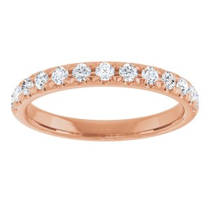 14K Rose 3/8 CTW Natural Diamond Band