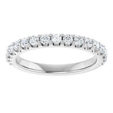 14K White 1/2 CTW Natural Diamond Band