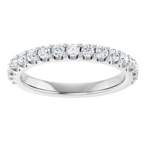 14K White 1/2 CTW Natural Diamond Band