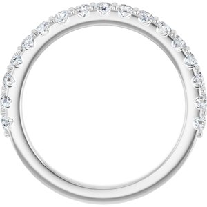 Platinum 1/2 CTW Natural Diamond Band