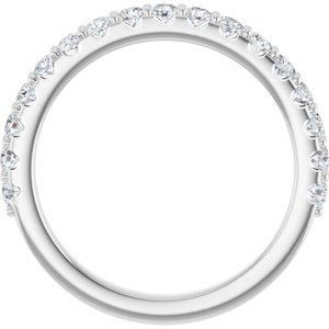 14K White 1/2 CTW Natural Diamond Band