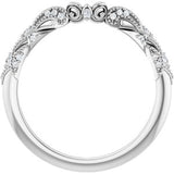 Platinum .08 CTW Natural Diamond Matching Band