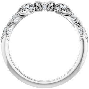 Platinum .08 CTW Natural Diamond Matching Band
