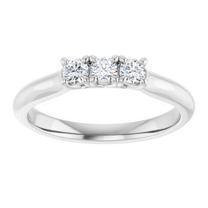 14K White 1/4 CTW Natural Diamond Anniversary Band