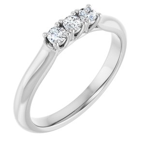 14K White 1/5 CTW Natural Diamond Anniversary Band
